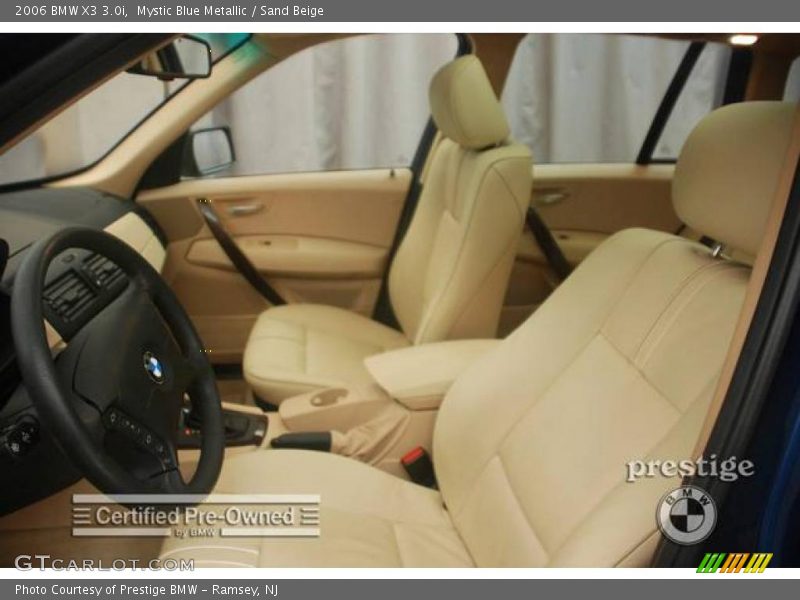 Mystic Blue Metallic / Sand Beige 2006 BMW X3 3.0i