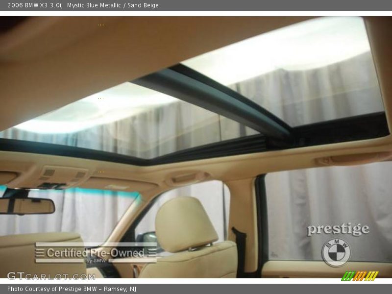 Mystic Blue Metallic / Sand Beige 2006 BMW X3 3.0i