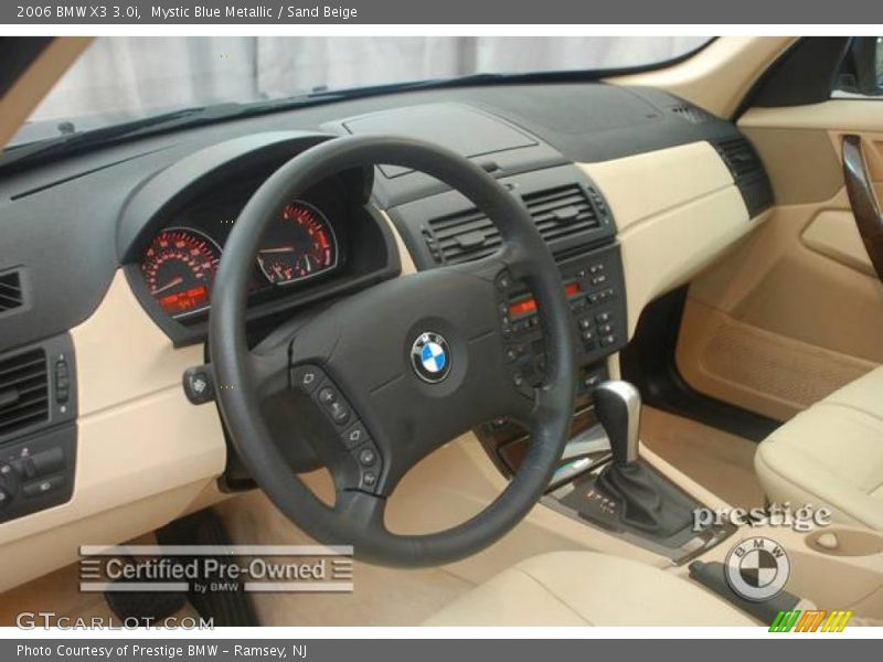 Mystic Blue Metallic / Sand Beige 2006 BMW X3 3.0i