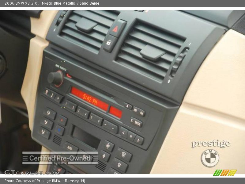 Mystic Blue Metallic / Sand Beige 2006 BMW X3 3.0i