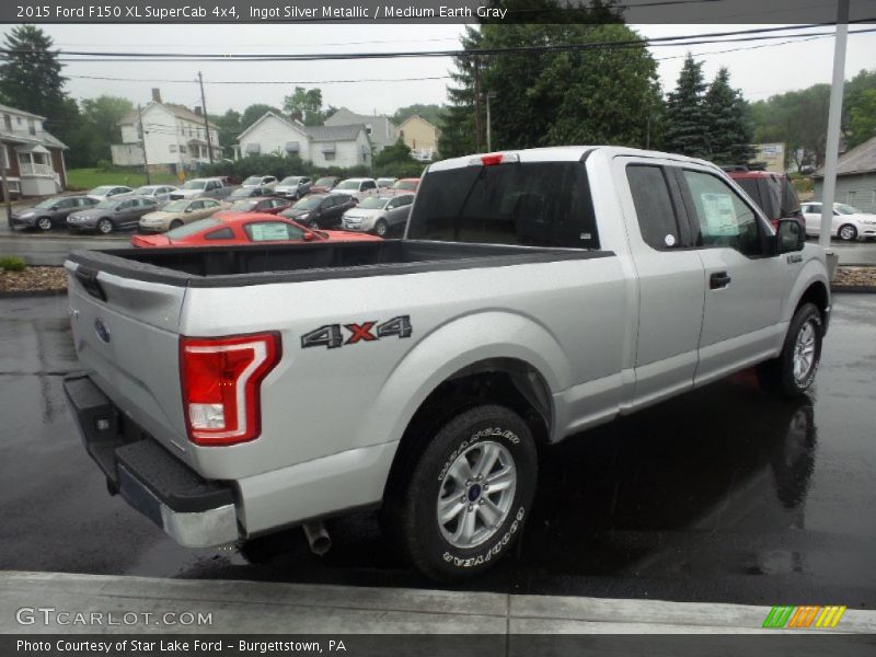 Ingot Silver Metallic / Medium Earth Gray 2015 Ford F150 XL SuperCab 4x4