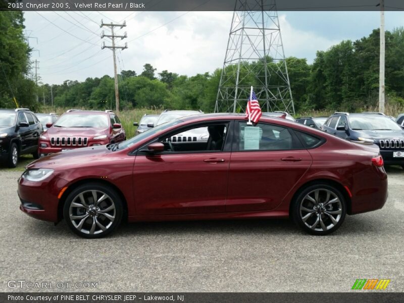 Velvet Red Pearl / Black 2015 Chrysler 200 S
