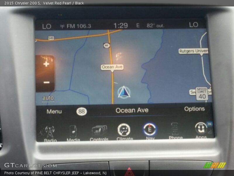 Velvet Red Pearl / Black 2015 Chrysler 200 S