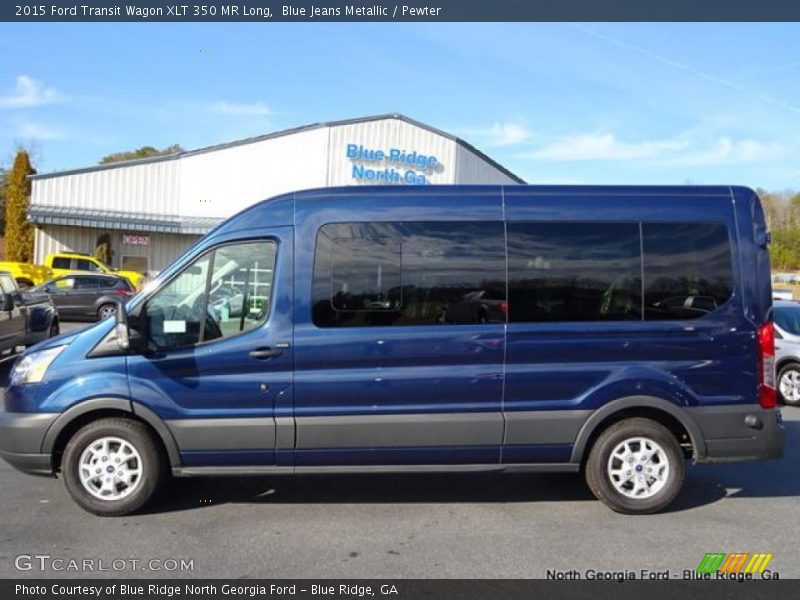 Blue Jeans Metallic / Pewter 2015 Ford Transit Wagon XLT 350 MR Long