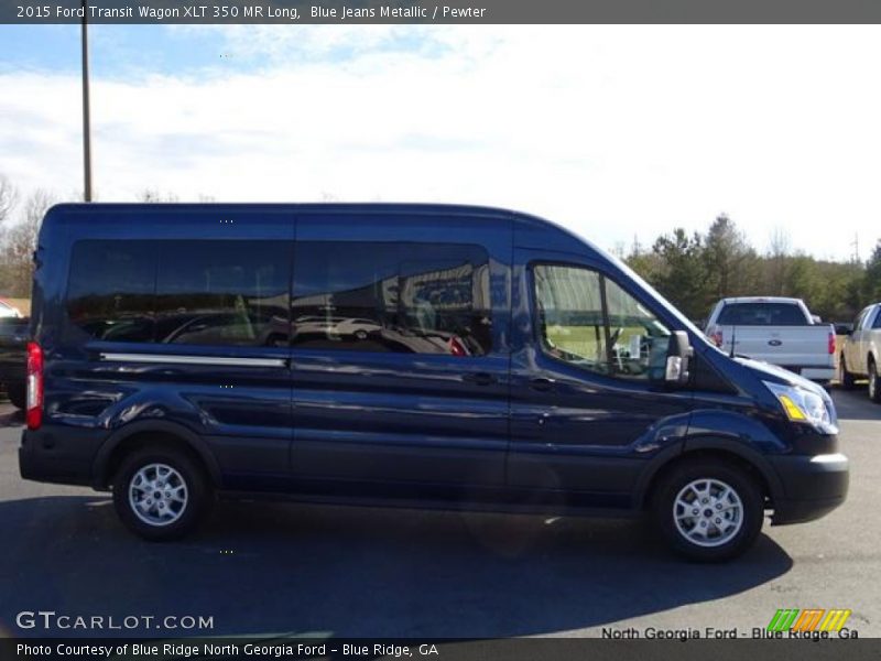 Blue Jeans Metallic / Pewter 2015 Ford Transit Wagon XLT 350 MR Long