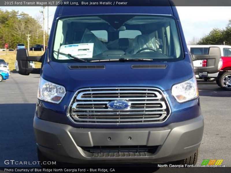 Blue Jeans Metallic / Pewter 2015 Ford Transit Wagon XLT 350 MR Long