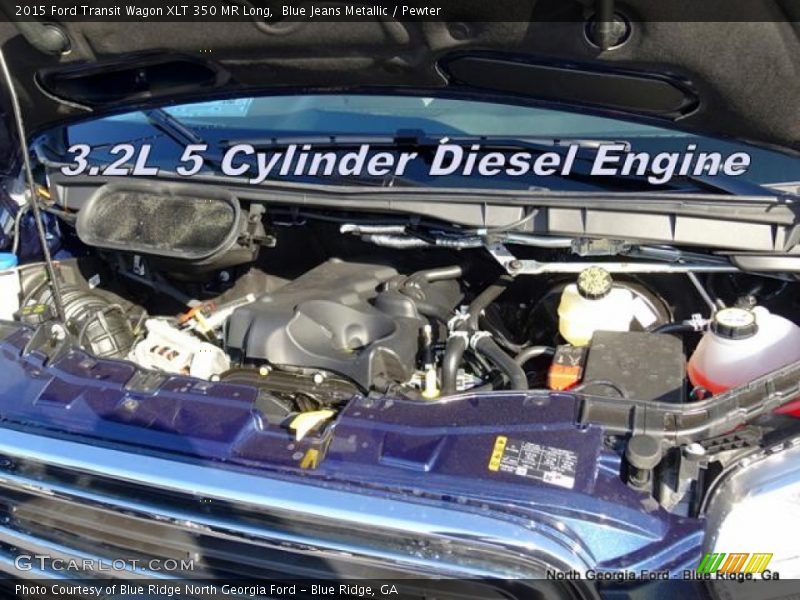 Blue Jeans Metallic / Pewter 2015 Ford Transit Wagon XLT 350 MR Long