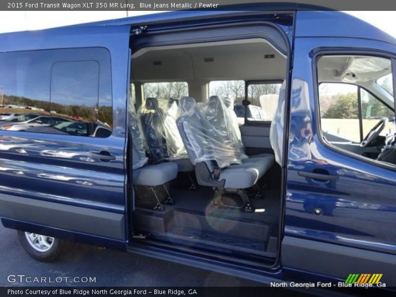 Blue Jeans Metallic / Pewter 2015 Ford Transit Wagon XLT 350 MR Long