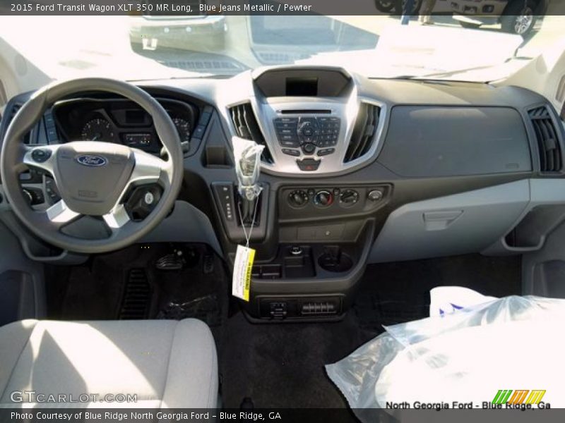 Blue Jeans Metallic / Pewter 2015 Ford Transit Wagon XLT 350 MR Long