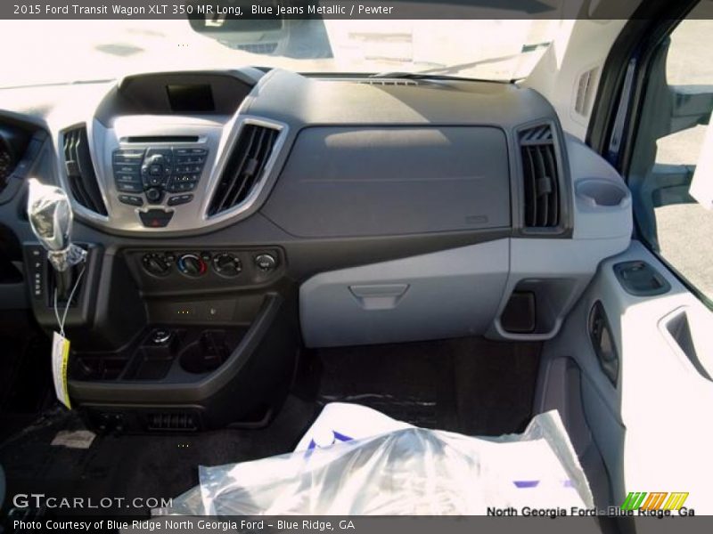Blue Jeans Metallic / Pewter 2015 Ford Transit Wagon XLT 350 MR Long