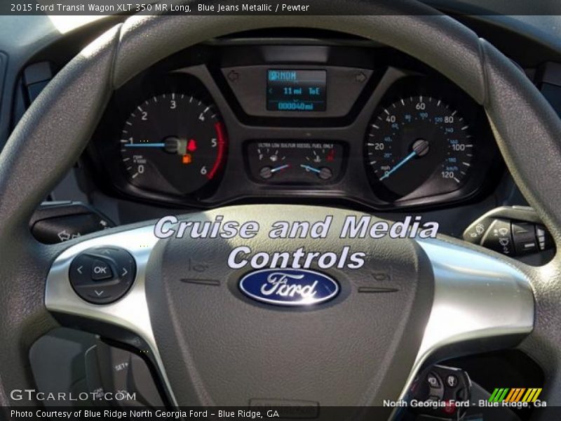 Blue Jeans Metallic / Pewter 2015 Ford Transit Wagon XLT 350 MR Long