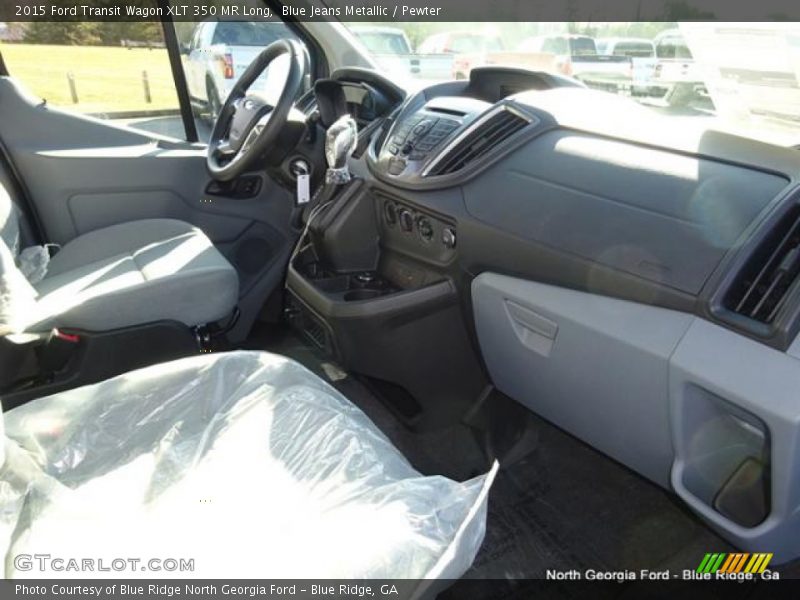 Blue Jeans Metallic / Pewter 2015 Ford Transit Wagon XLT 350 MR Long