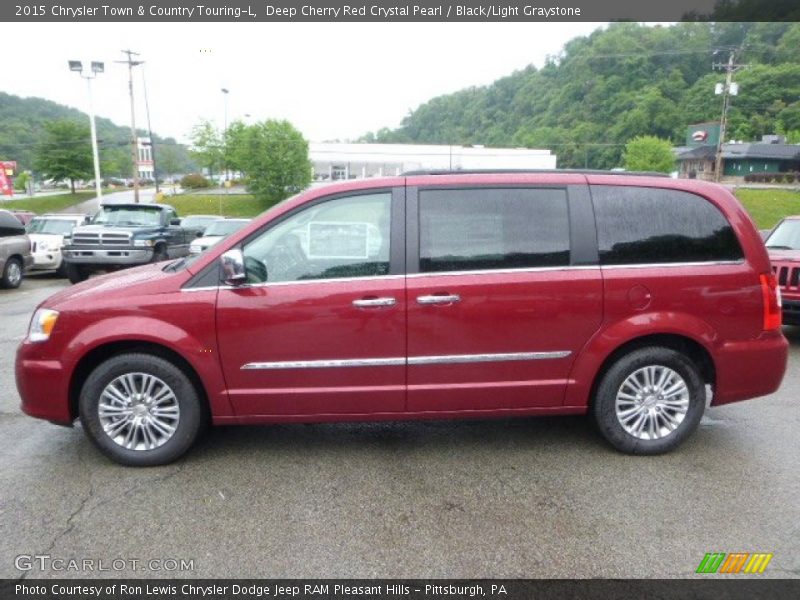 Deep Cherry Red Crystal Pearl / Black/Light Graystone 2015 Chrysler Town & Country Touring-L