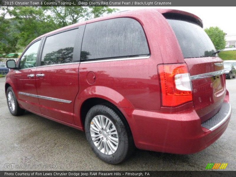 Deep Cherry Red Crystal Pearl / Black/Light Graystone 2015 Chrysler Town & Country Touring-L