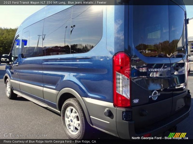 Blue Jeans Metallic / Pewter 2015 Ford Transit Wagon XLT 350 MR Long