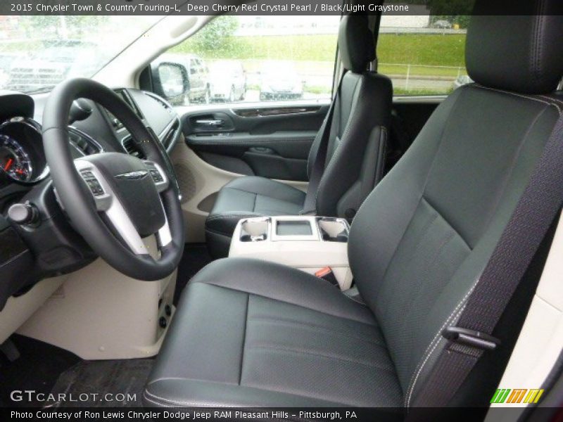 Deep Cherry Red Crystal Pearl / Black/Light Graystone 2015 Chrysler Town & Country Touring-L