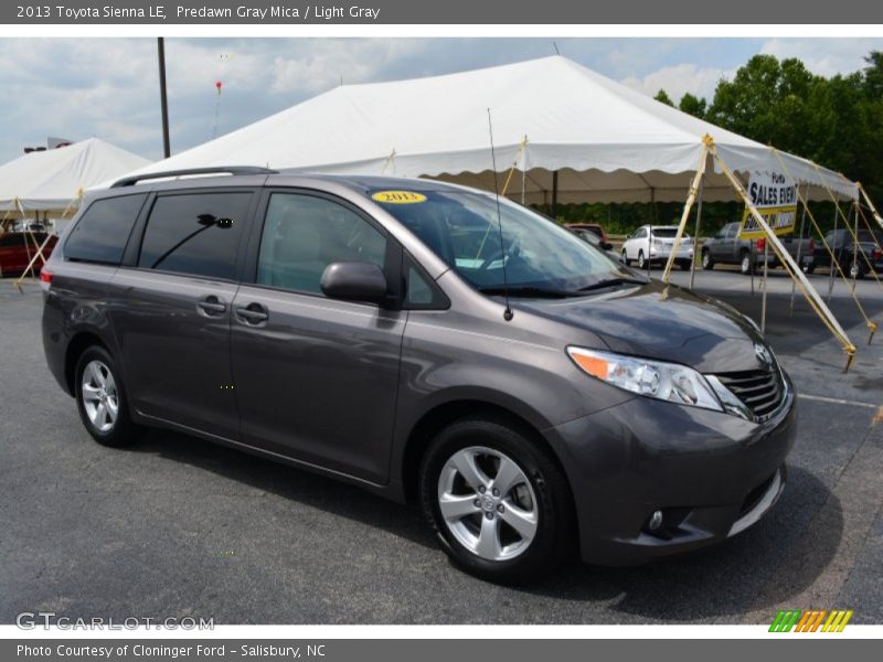 Predawn Gray Mica / Light Gray 2013 Toyota Sienna LE