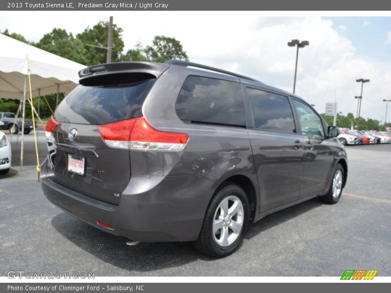Predawn Gray Mica / Light Gray 2013 Toyota Sienna LE