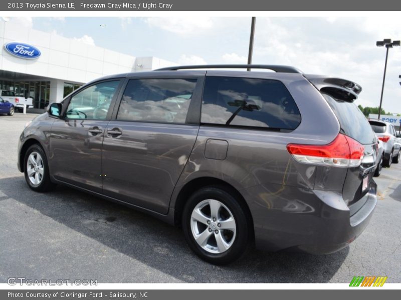 Predawn Gray Mica / Light Gray 2013 Toyota Sienna LE
