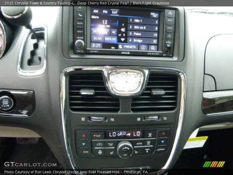 Deep Cherry Red Crystal Pearl / Black/Light Graystone 2015 Chrysler Town & Country Touring-L