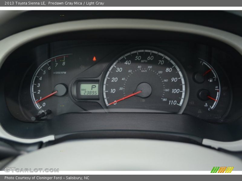 Predawn Gray Mica / Light Gray 2013 Toyota Sienna LE