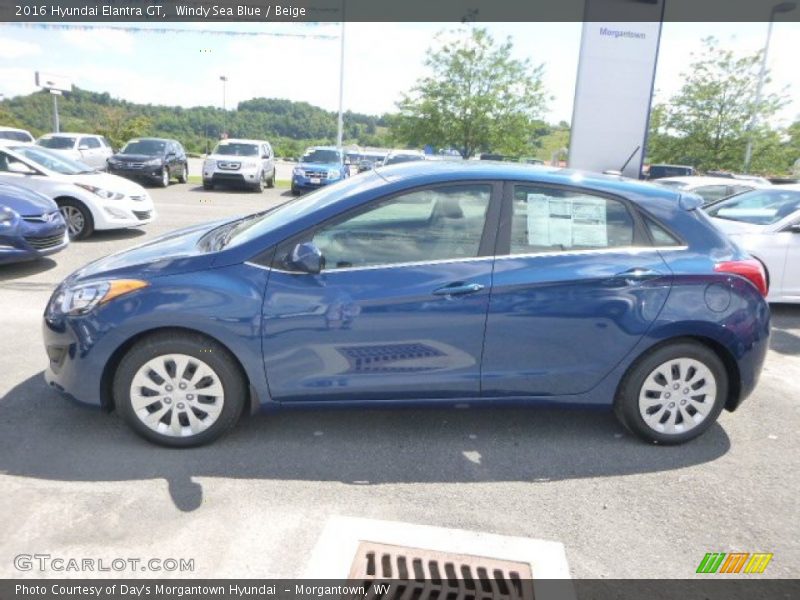 Windy Sea Blue / Beige 2016 Hyundai Elantra GT
