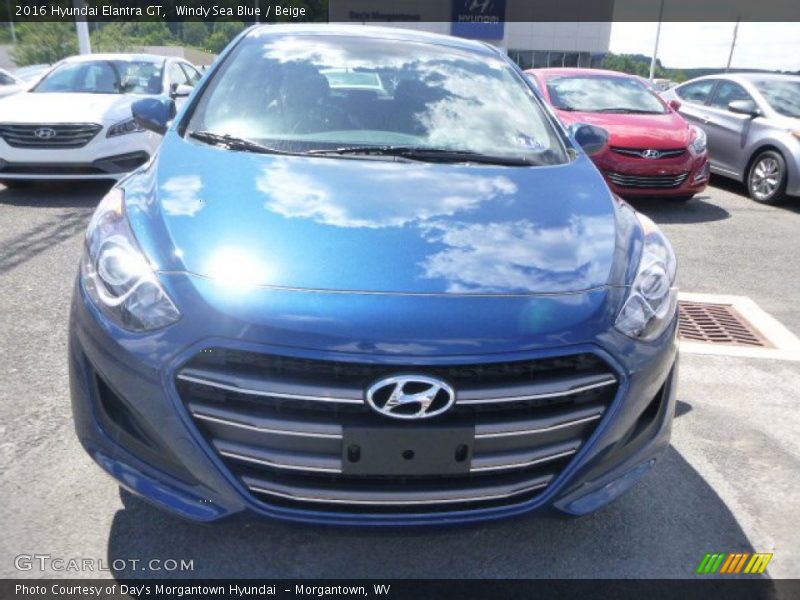 Windy Sea Blue / Beige 2016 Hyundai Elantra GT