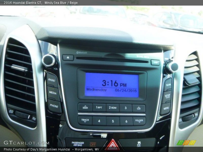 Windy Sea Blue / Beige 2016 Hyundai Elantra GT