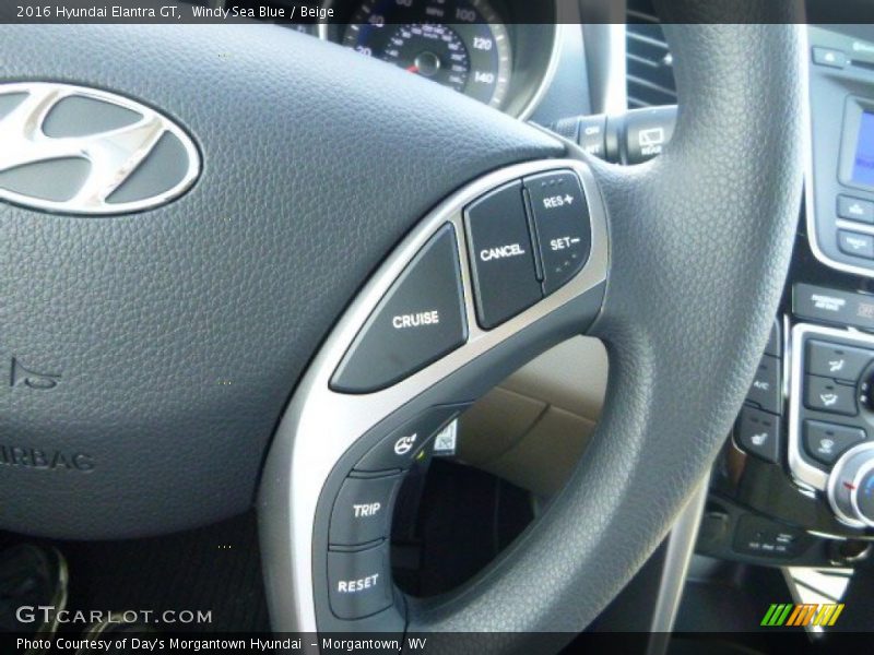Windy Sea Blue / Beige 2016 Hyundai Elantra GT