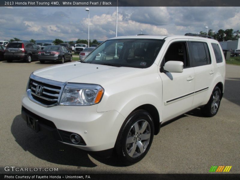 White Diamond Pearl / Black 2013 Honda Pilot Touring 4WD