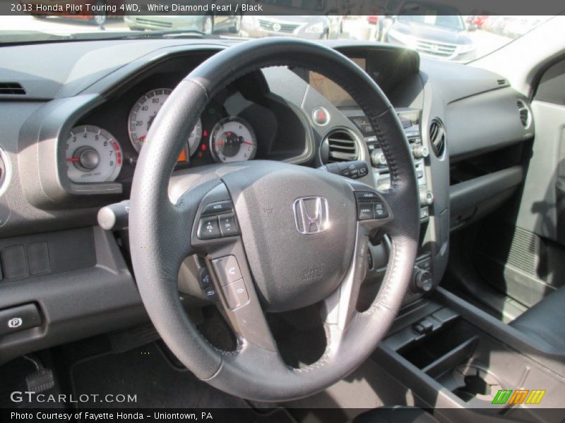 White Diamond Pearl / Black 2013 Honda Pilot Touring 4WD