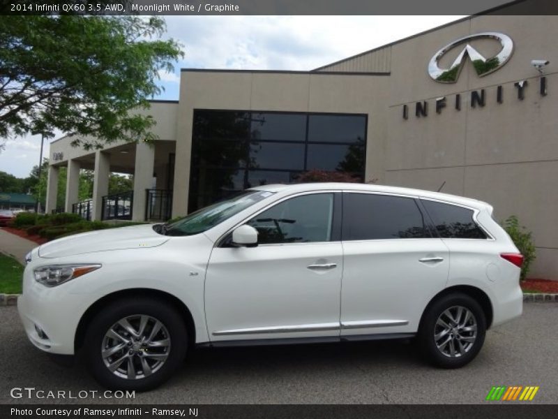 Moonlight White / Graphite 2014 Infiniti QX60 3.5 AWD