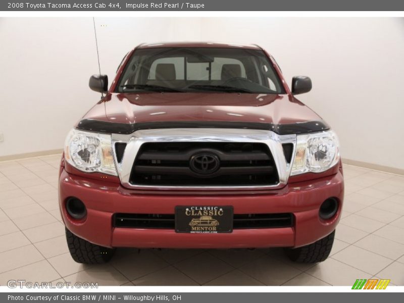 Impulse Red Pearl / Taupe 2008 Toyota Tacoma Access Cab 4x4