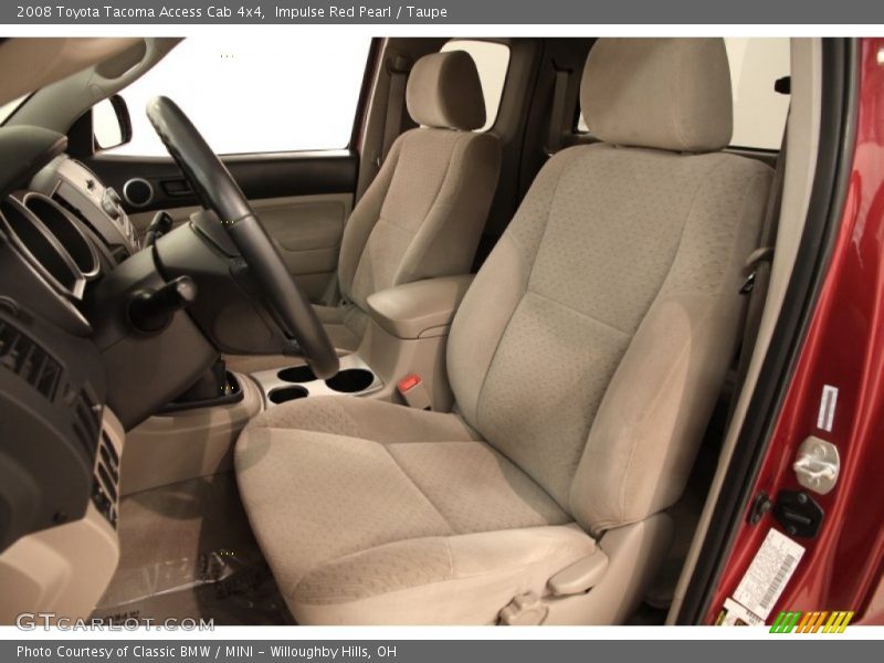 Front Seat of 2008 Tacoma Access Cab 4x4