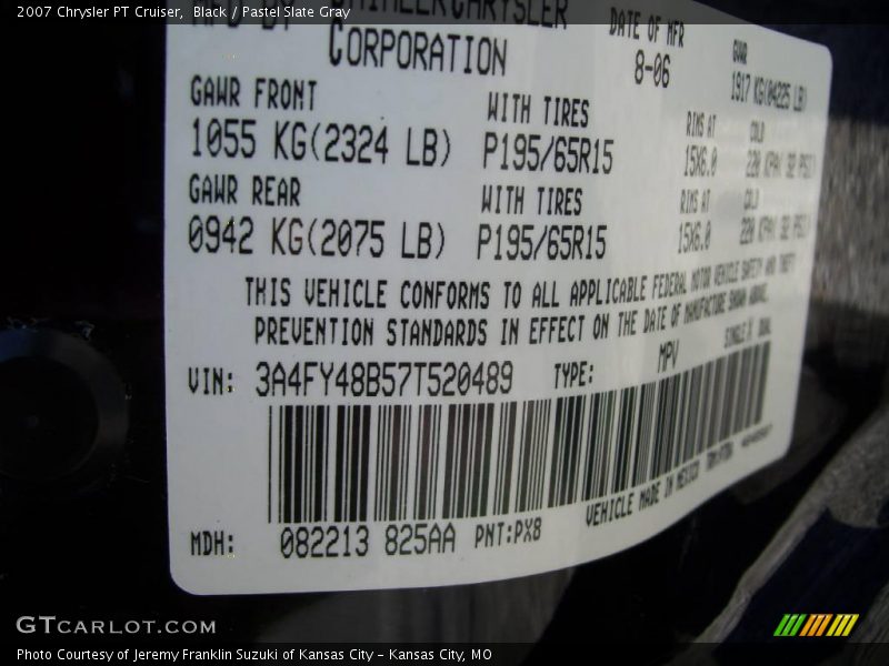 Black / Pastel Slate Gray 2007 Chrysler PT Cruiser