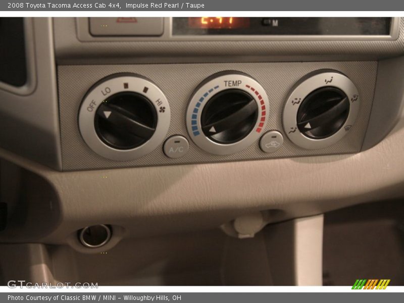 Controls of 2008 Tacoma Access Cab 4x4