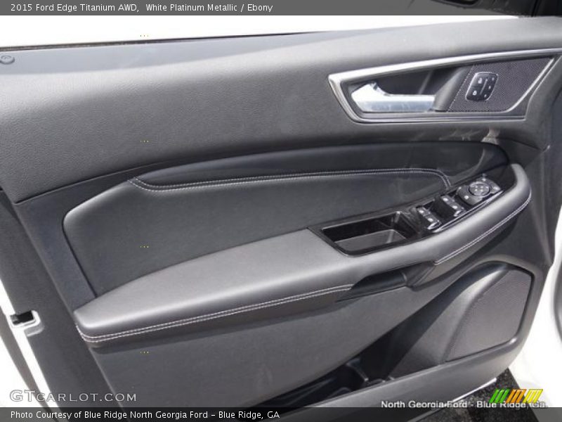 White Platinum Metallic / Ebony 2015 Ford Edge Titanium AWD