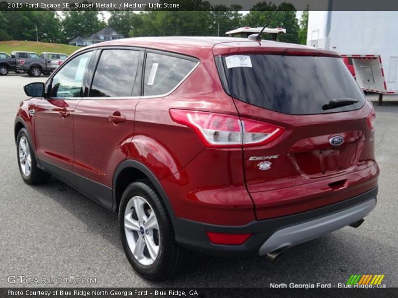 Sunset Metallic / Medium Light Stone 2015 Ford Escape SE