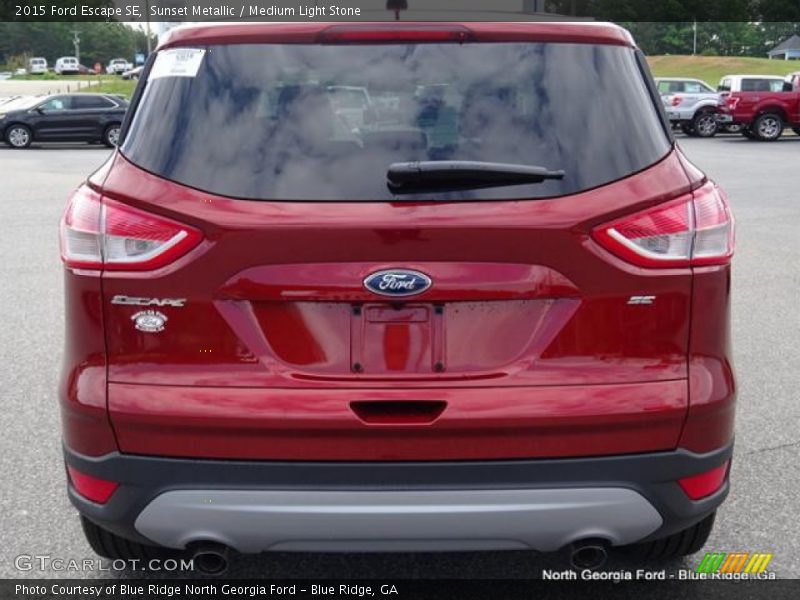 Sunset Metallic / Medium Light Stone 2015 Ford Escape SE