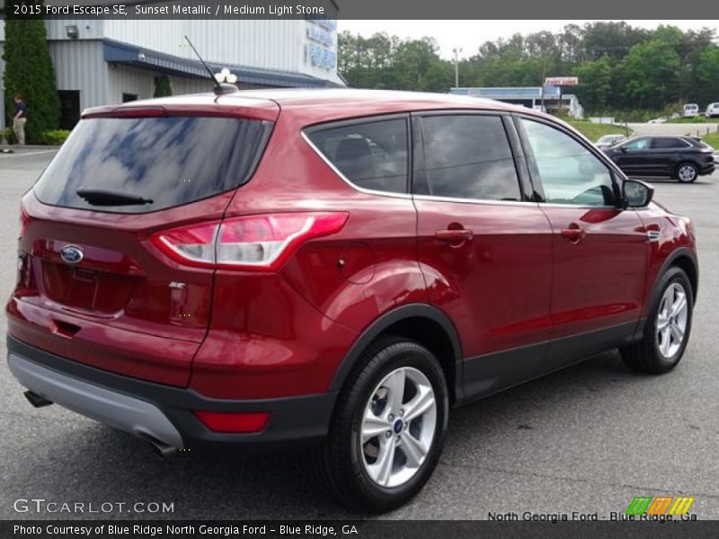 Sunset Metallic / Medium Light Stone 2015 Ford Escape SE