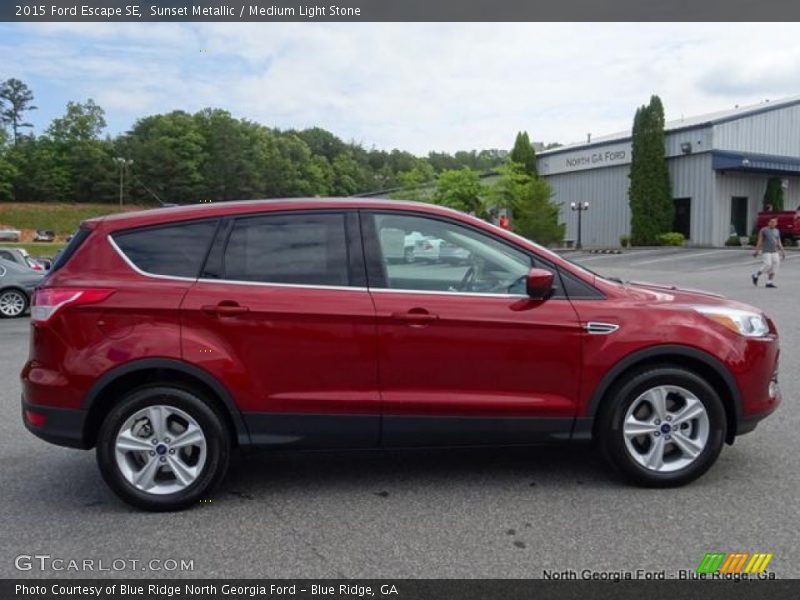 Sunset Metallic / Medium Light Stone 2015 Ford Escape SE