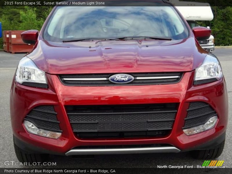 Sunset Metallic / Medium Light Stone 2015 Ford Escape SE