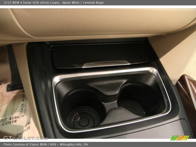 Alpine White / Venetian Beige 2015 BMW 4 Series 428i xDrive Coupe