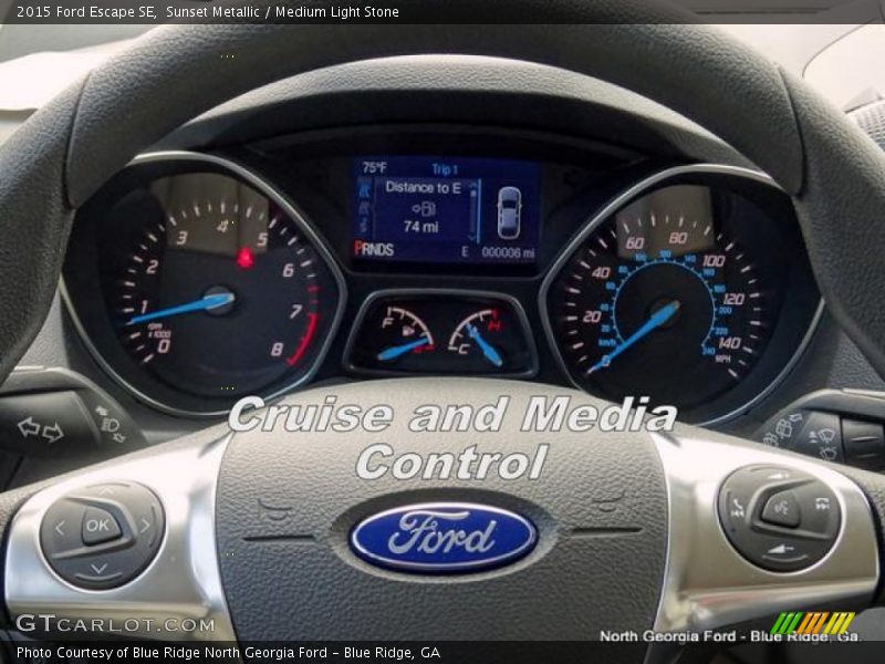 Sunset Metallic / Medium Light Stone 2015 Ford Escape SE