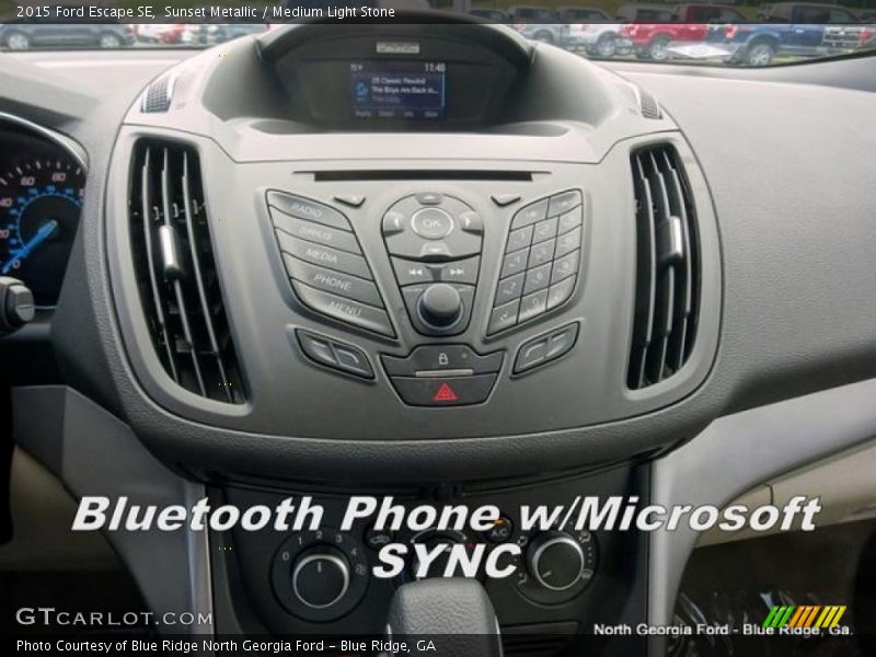 Sunset Metallic / Medium Light Stone 2015 Ford Escape SE