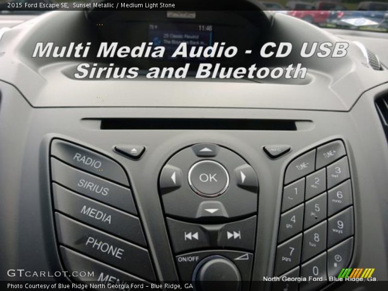 Sunset Metallic / Medium Light Stone 2015 Ford Escape SE