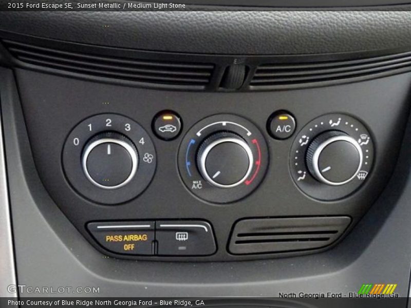 Sunset Metallic / Medium Light Stone 2015 Ford Escape SE