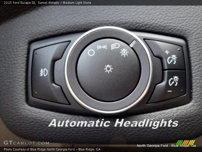 Sunset Metallic / Medium Light Stone 2015 Ford Escape SE