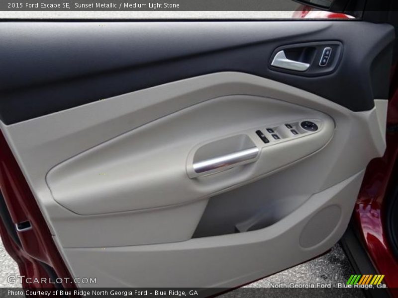 Sunset Metallic / Medium Light Stone 2015 Ford Escape SE