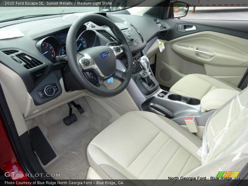 Sunset Metallic / Medium Light Stone 2015 Ford Escape SE